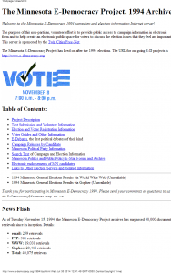 Minnesota E-Democracy Project, 1994 Archive